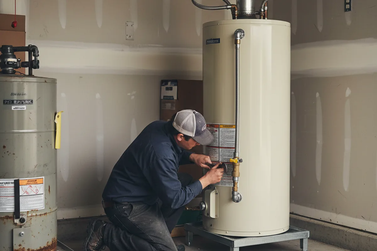 Water heater and shutoff valve replacement in Riceville